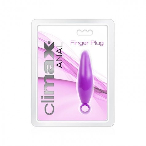 Фиолетовая анальная пробка Climax Anal Finger Plug - 10,5 см.