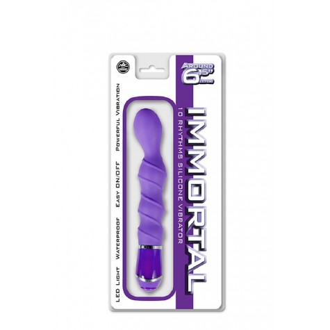 Фиолетовый вибратор IMMORTAL 6INCH 10 FUNCTION VIBRATOR - 15,2 см.